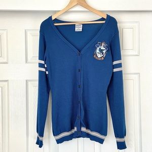 Harry Potter Ravenclaw Blue Cardigan Sweater - Size Large